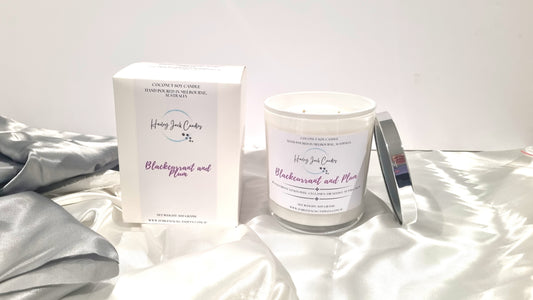 Blackcurrant and Plum Coconut Soy Candle with Box
