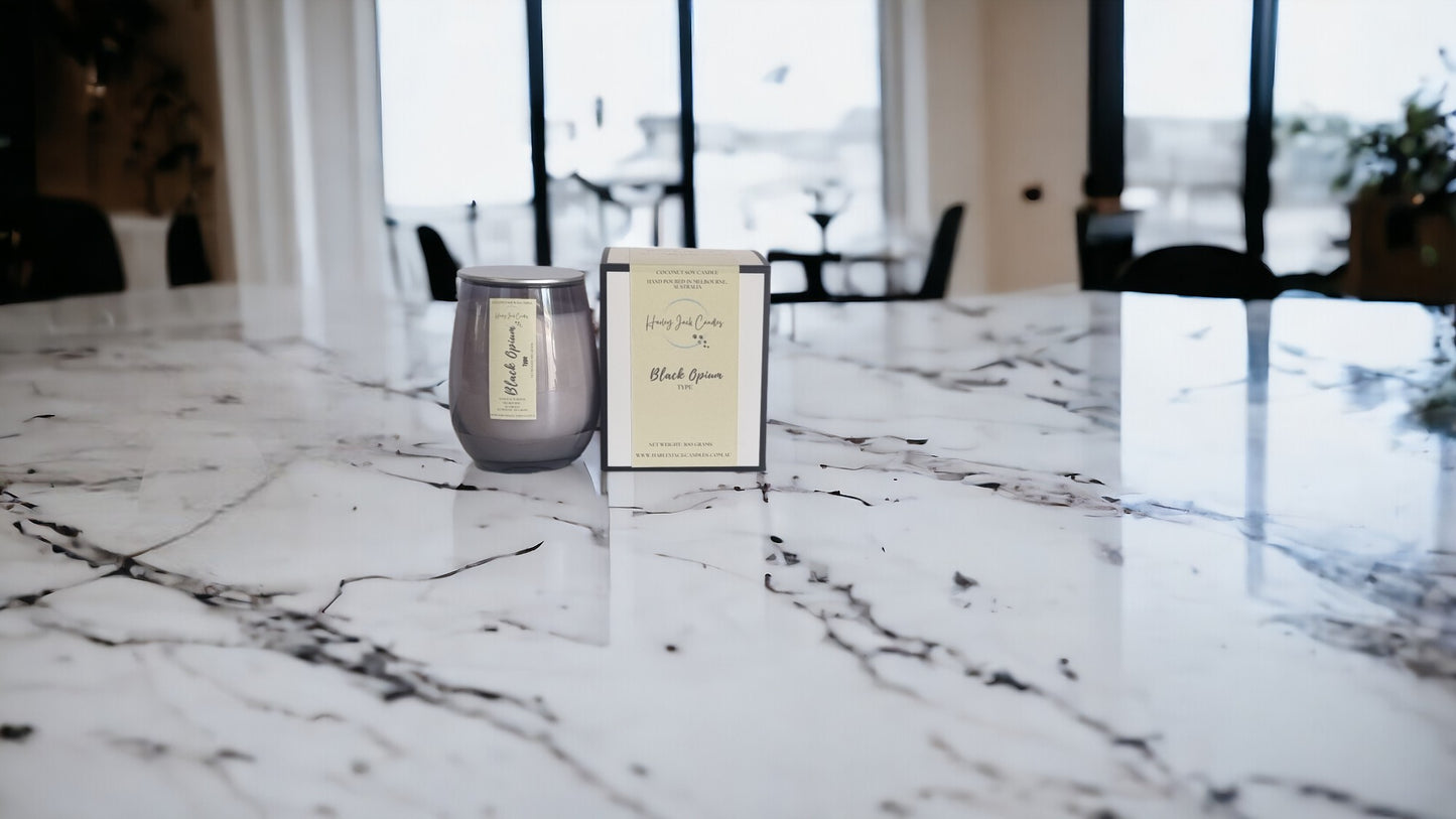 Black Opium Coconut Soy Candle with Box