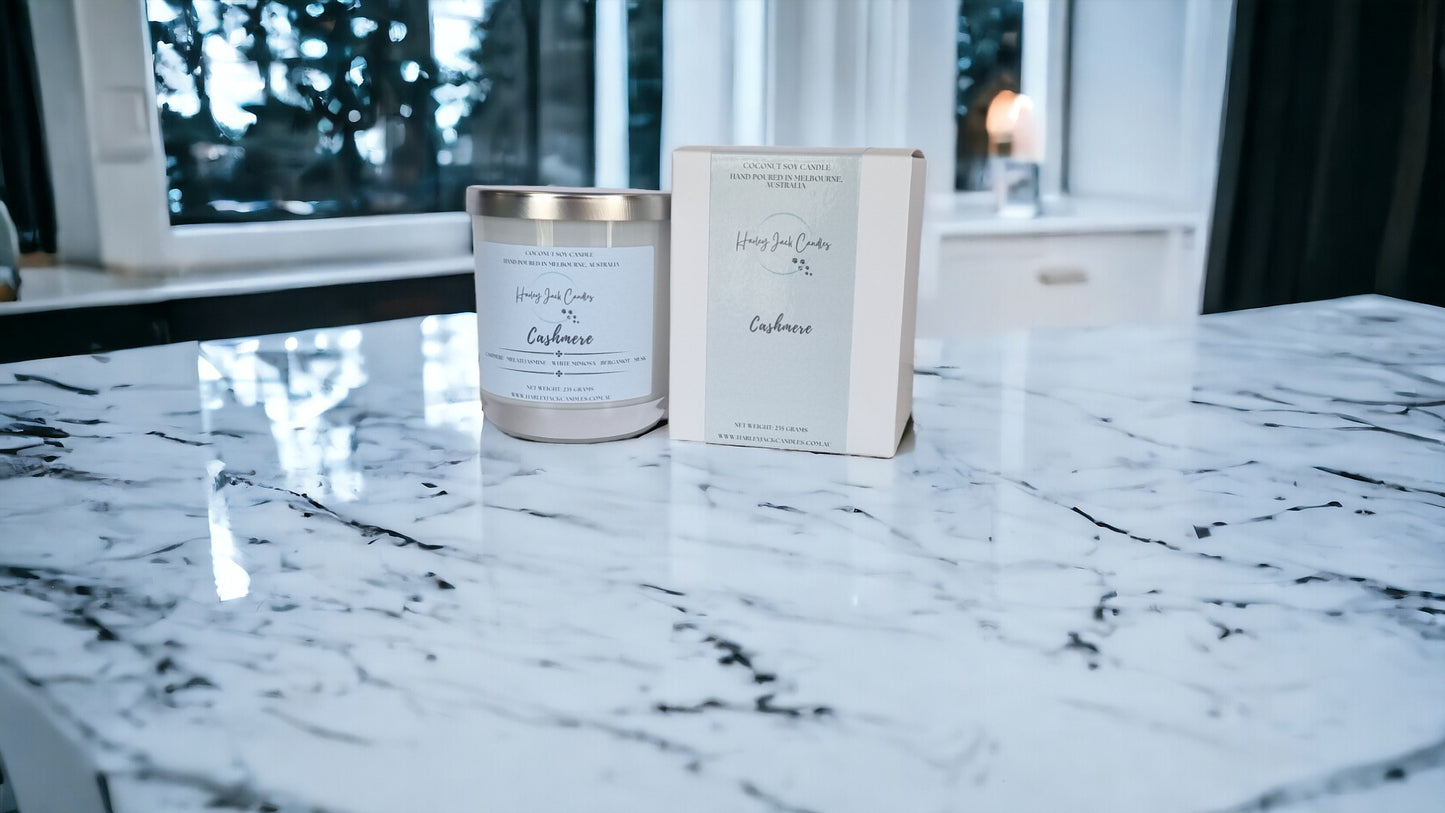 Large Cashmere Coconut Soy Candle with Box