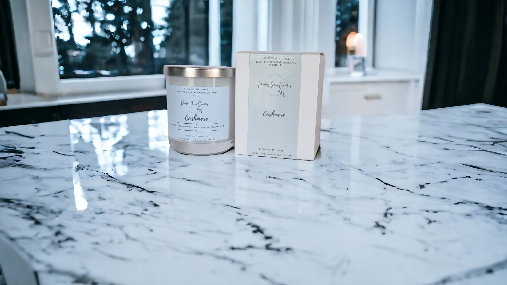 Large Cashmere Coconut Soy Candle with Box