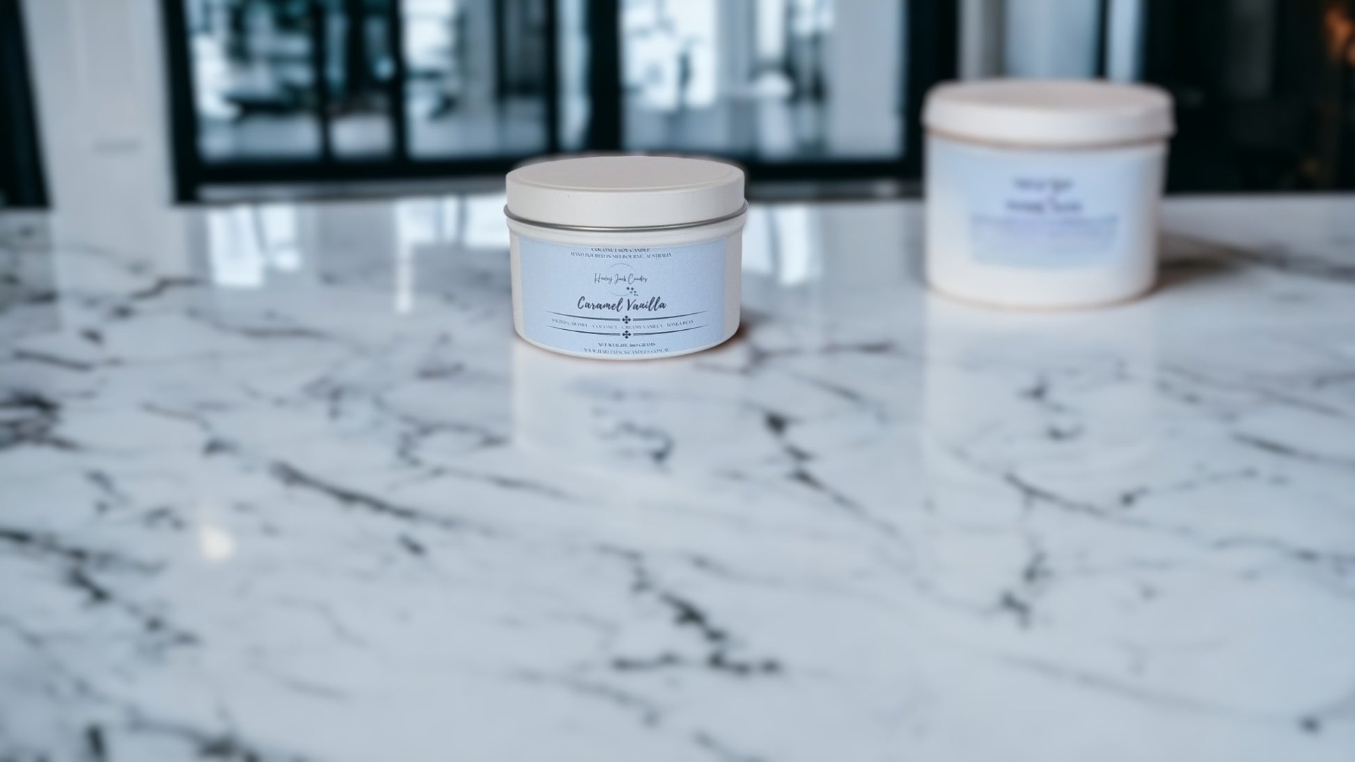 Travel Tin Caramel Vanilla Coconut Soy Candle