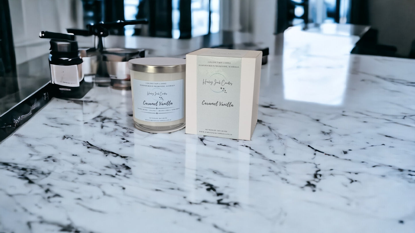 XL Caramel Vanilla Coconut Soy Candle with Box