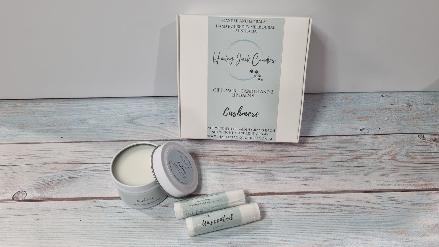 Gift Pack - Sample Candle plus 2 Lip Balms - Original Scented Candle