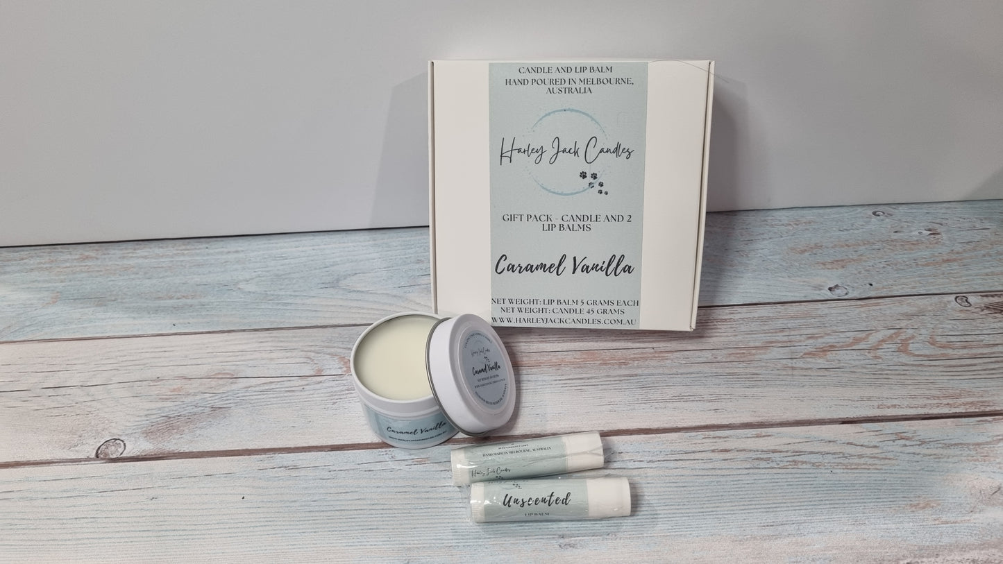 Gift Pack - Sample Candle plus 2 Lip Balms - Original Scented Candle