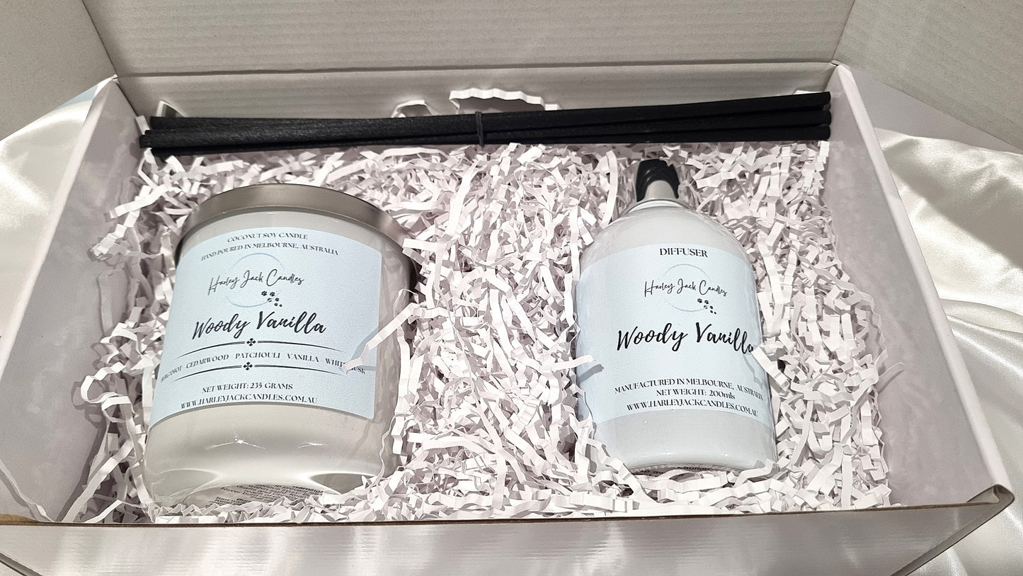 Gift Box - Large Candle and 200ml Diffuser