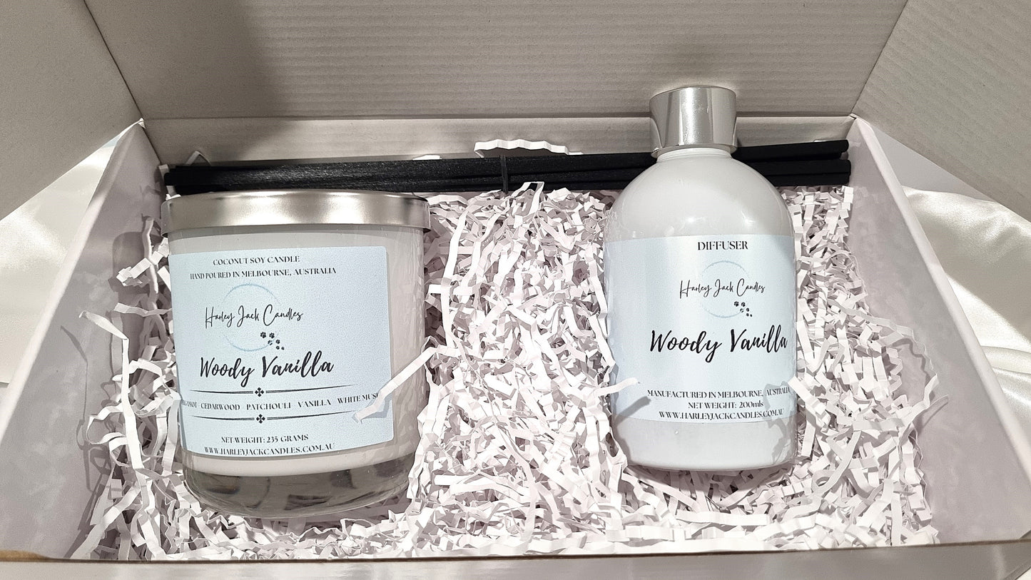 Gift Box - Large Candle and 200ml Diffuser