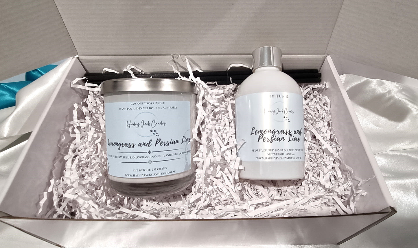 Gift Box - Large Candle and 200ml Diffuser