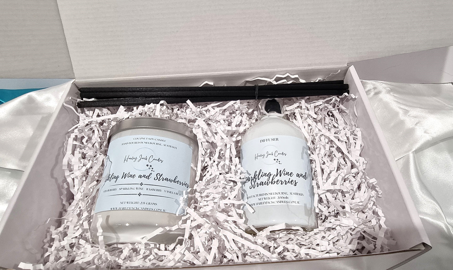Gift Box - Large Candle and 200ml Diffuser
