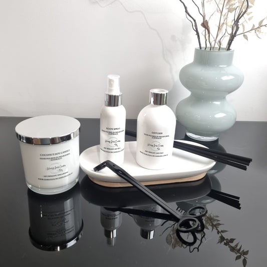 Bundle 2 - Candle, Diffuser, Room Spray and Wick Trimmer - Floral Fragrances