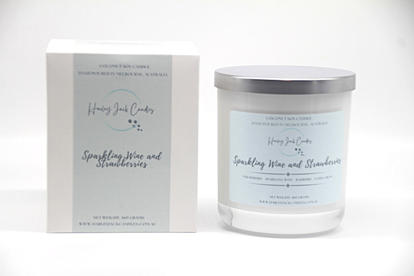 Sparkling Wine and Strawberries Coconut Soy Candle