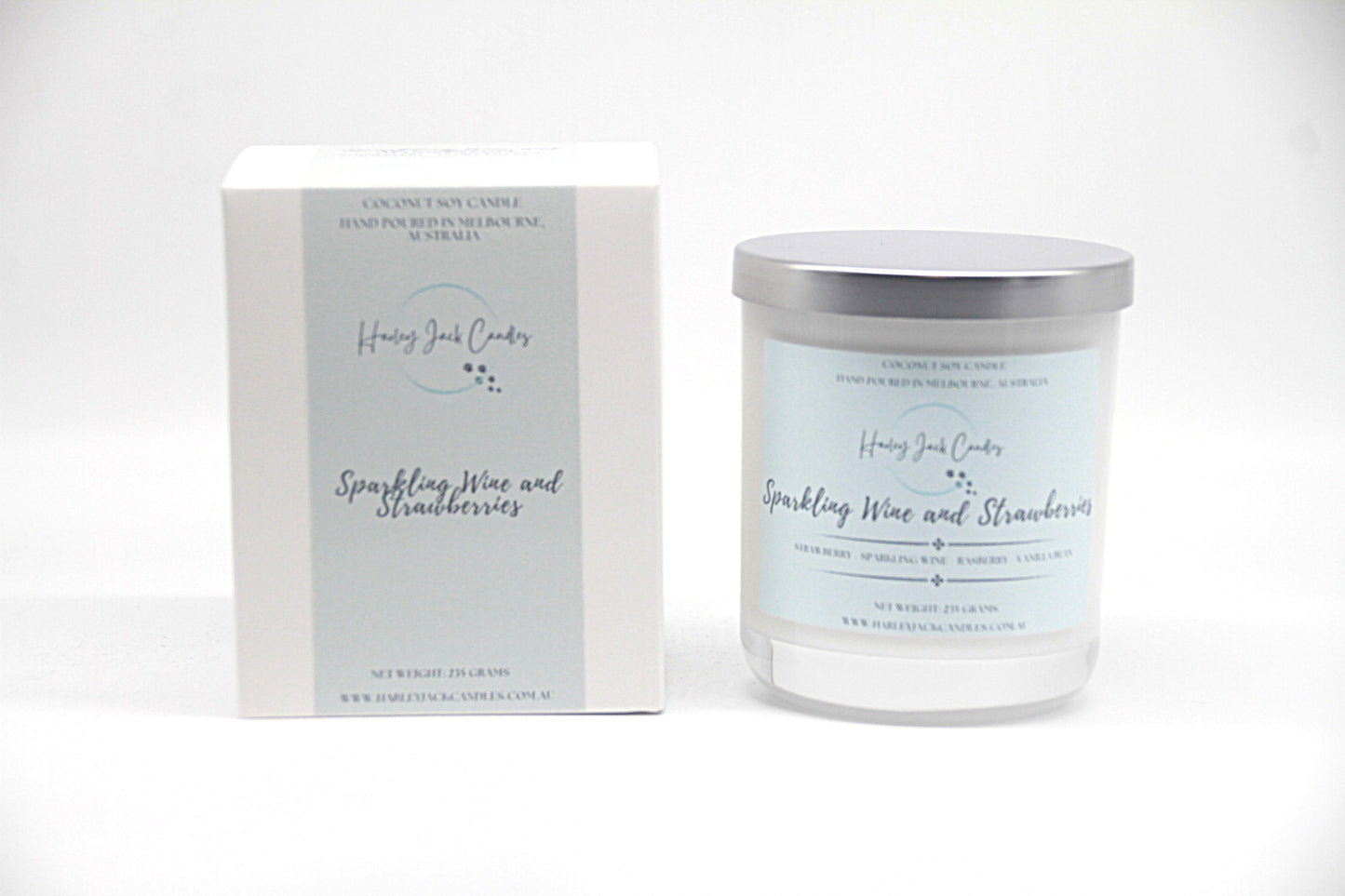 Sparkling Wine and Strawberries Coconut Soy Candle
