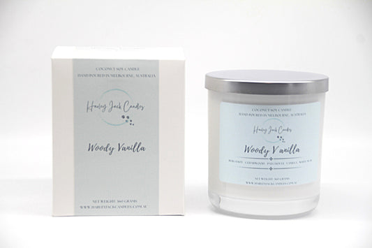 Woody Vanilla Coconut Soy Candle
