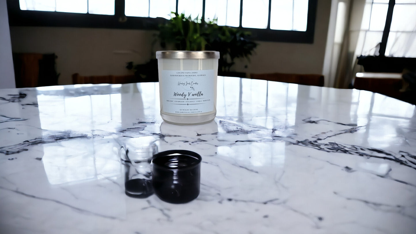 Woody Vanilla Coconut Soy Candle